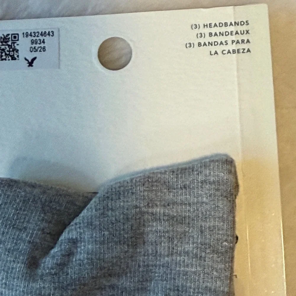 American Eagle 3 Pack Knit Headbands Grey Yellow Black One Size NWT
